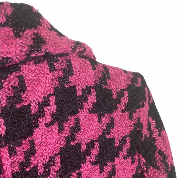Yoki ❤︎ Wool Houndstooth Peacoat Jacket Overcoat ❤︎ Pink Size Large 12-14 ❤︎ - Picture 12 of 16